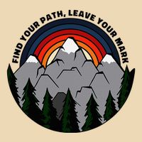 Find Your Path Leave Your Mark Outdoor Camping Retro Bag