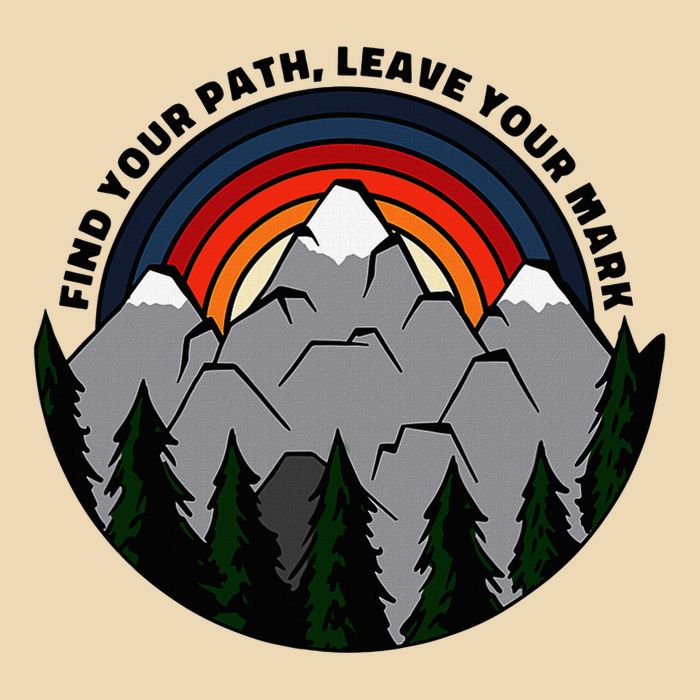 Find Your Path Leave Your Mark Outdoor Camping Retro Bag