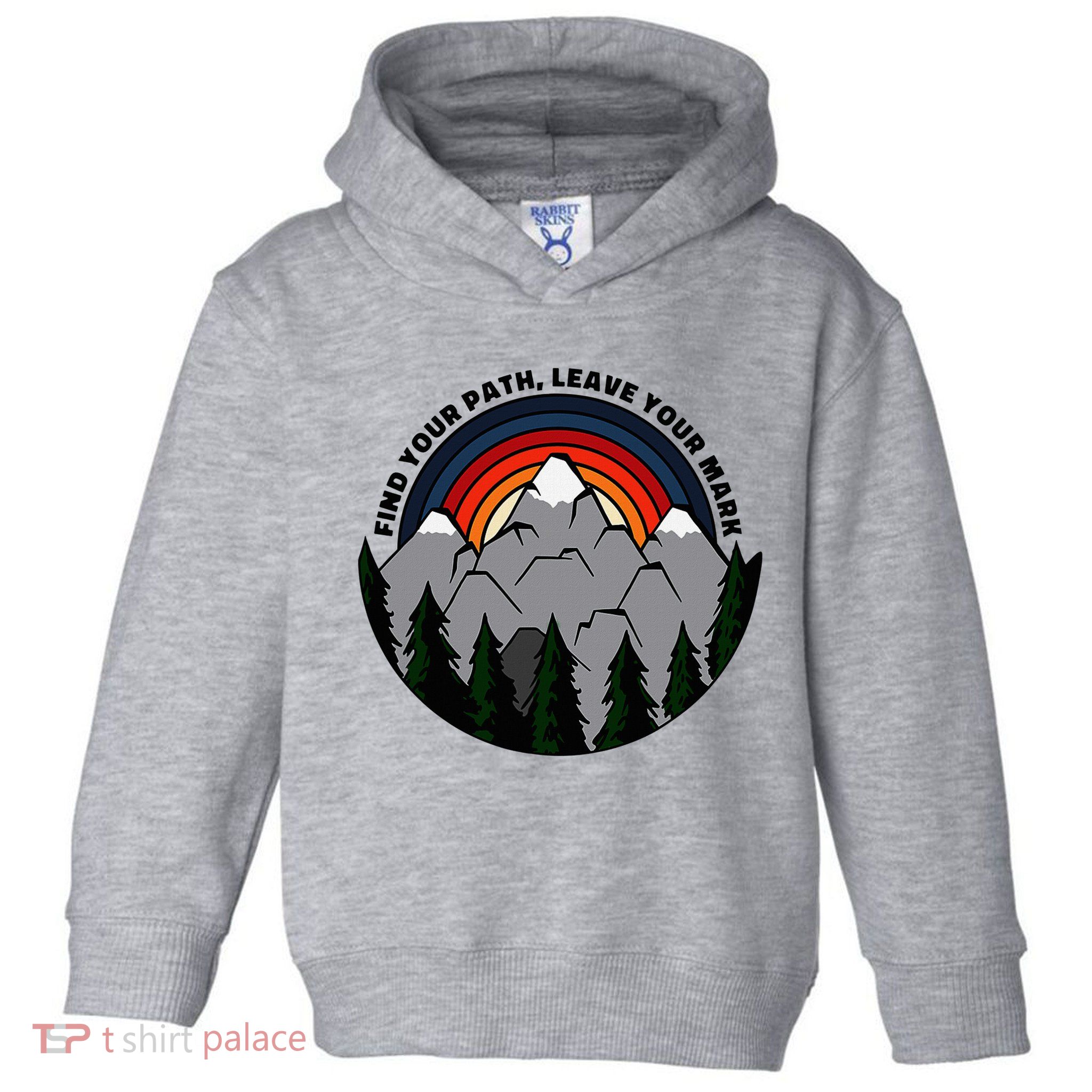 Find Your Path Leave Your Mark Outdoor Camping Retro Toddler Hoodie