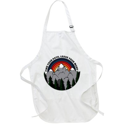 Find Your Path Leave Your Mark Outdoor Camping Retro Apron