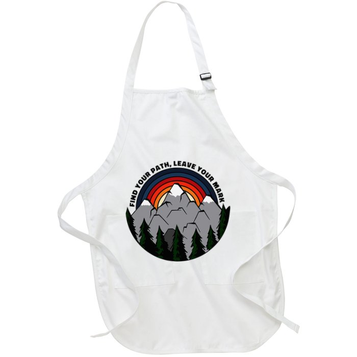 Find Your Path Leave Your Mark Outdoor Camping Retro Apron