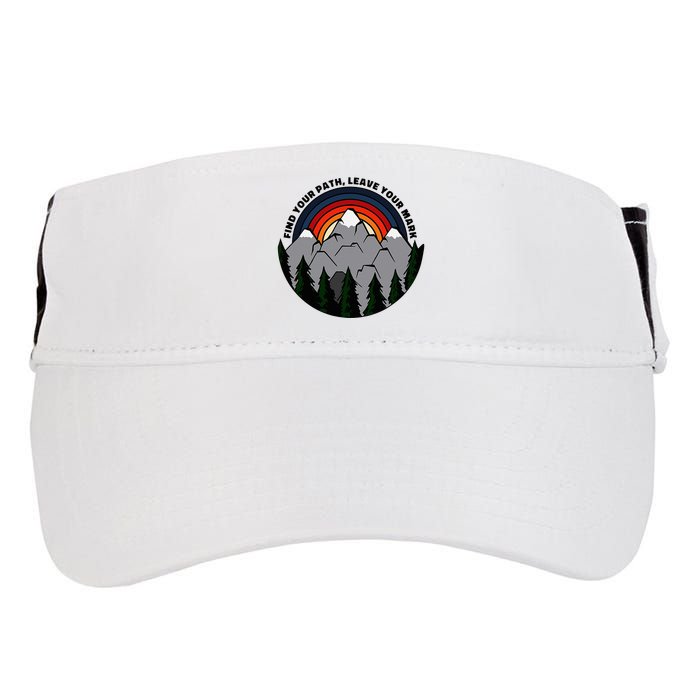Find Your Path Leave Your Mark Outdoor Camping Retro Adult Drive Performance Visor