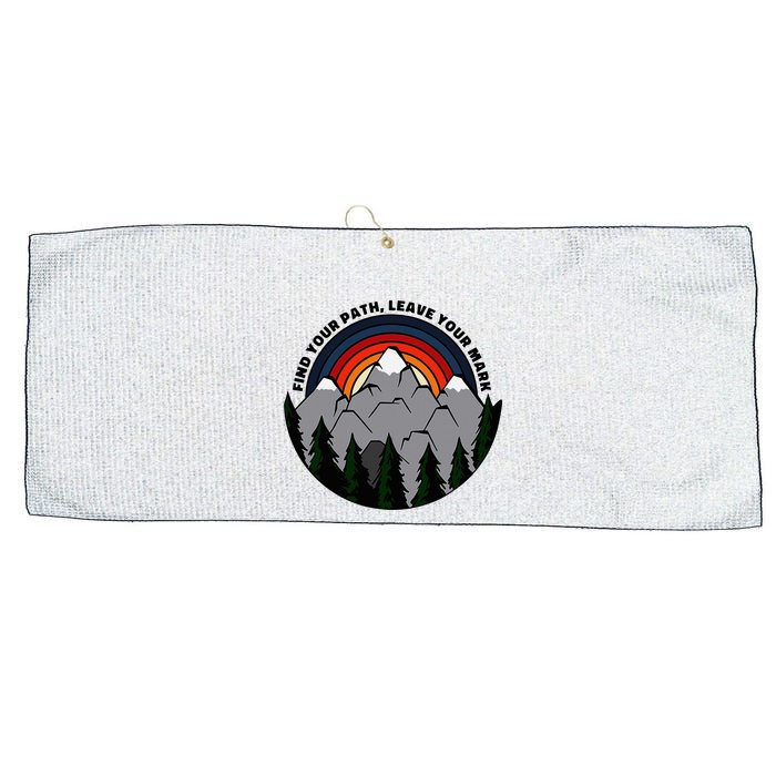 Find Your Path Leave Your Mark Outdoor Camping Retro Large Microfiber Waffle Golf Towel