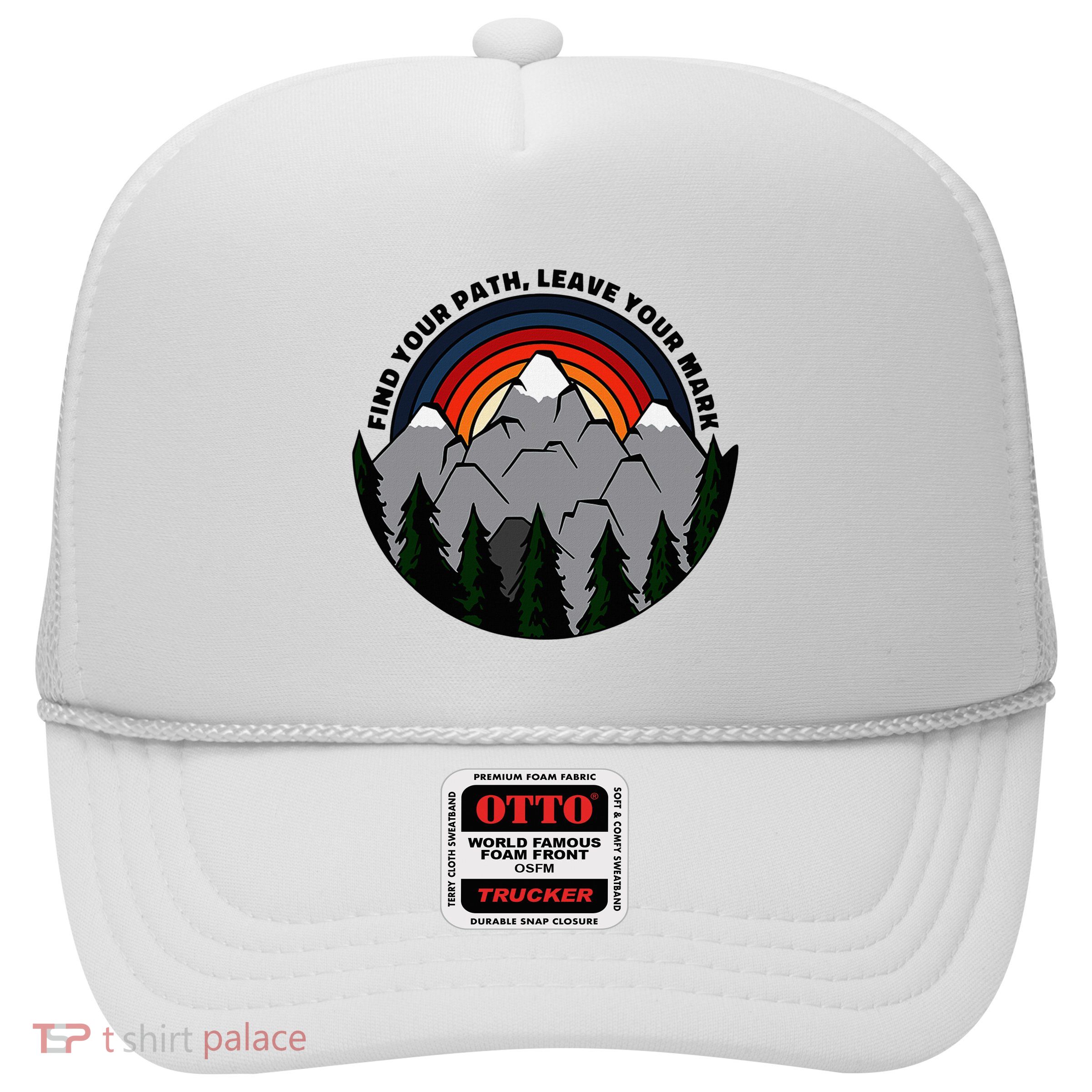 Find Your Path Leave Your Mark Outdoor Camping Retro Trucker Hat