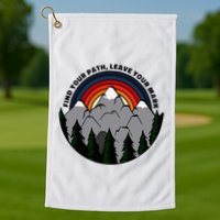 Find Your Path Leave Your Mark Outdoor Camping Retro Golf Towel