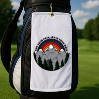 Find Your Path Leave Your Mark Outdoor Camping Retro Golf Towel