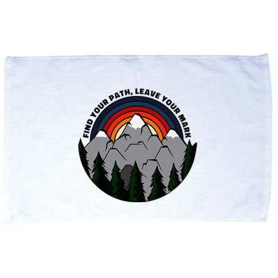 Find Your Path Leave Your Mark Outdoor Camping Retro Microfiber Hand Towel