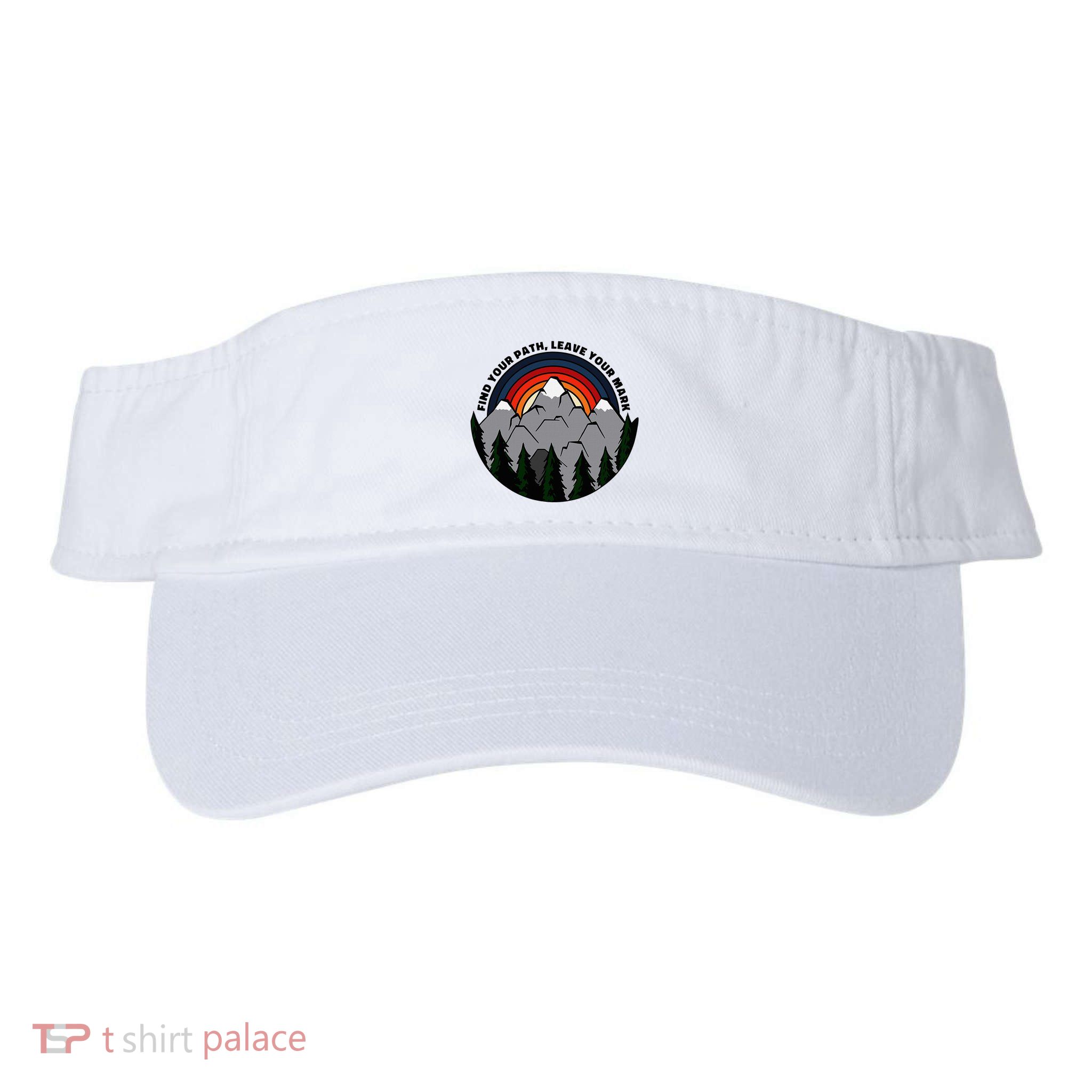 Find Your Path Leave Your Mark Outdoor Camping Retro Visor