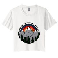 Find Your Path Leave Your Mark Outdoor Camping Retro Crop Top