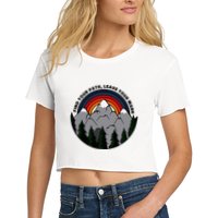 Find Your Path Leave Your Mark Outdoor Camping Retro Crop Top