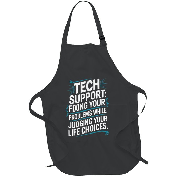 Fixing Your Problems While Judging Your Life Choices Full-Length Apron With Pockets