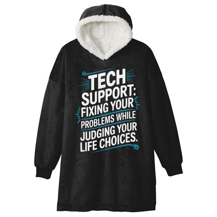 Fixing Your Problems While Judging Your Life Choices Hooded Wearable Blanket