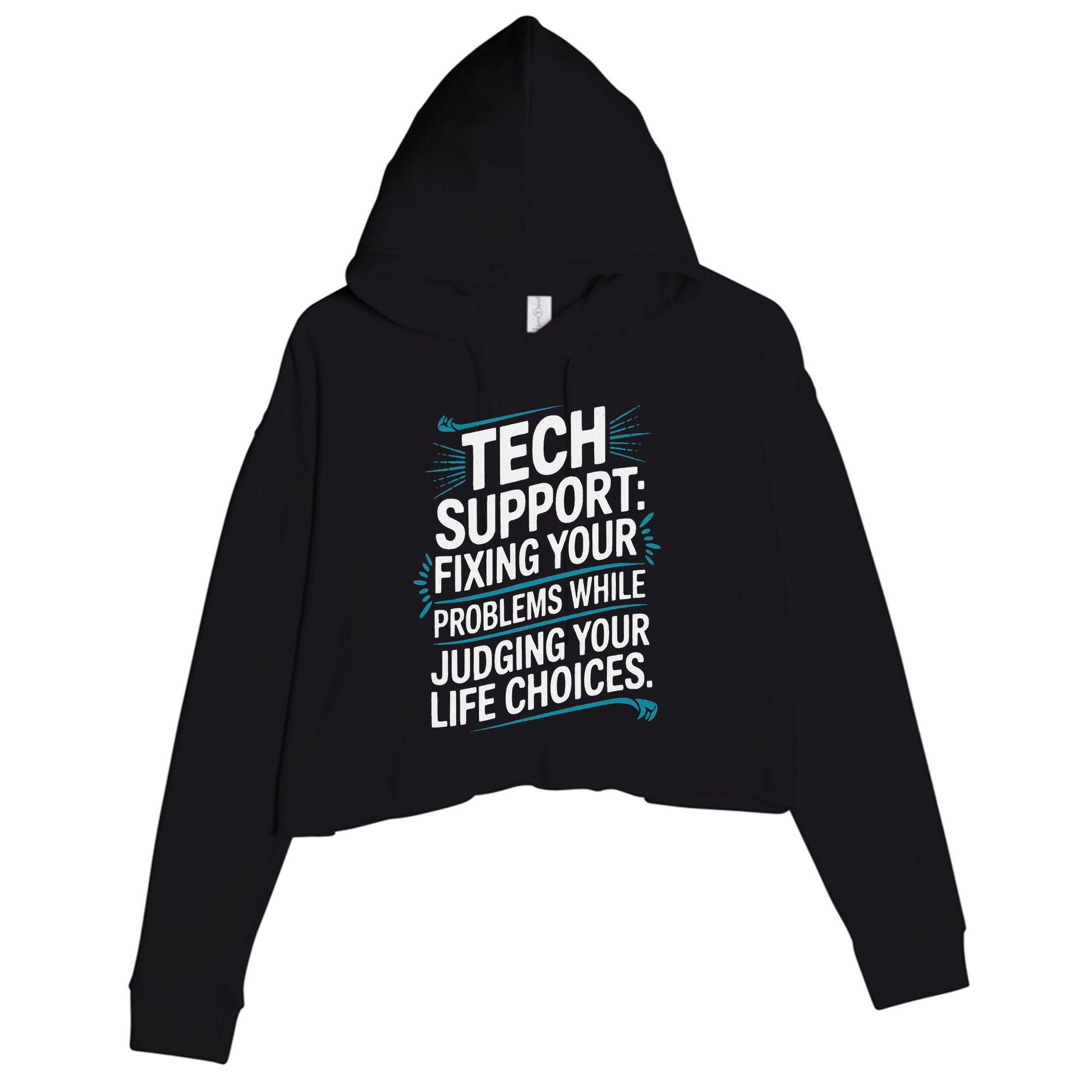 Fixing Your Problems While Judging Your Life Choices Crop Fleece Hoodie