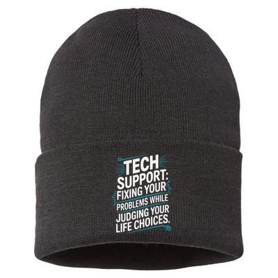 Fixing Your Problems While Judging Your Life Choices Sustainable Knit Beanie