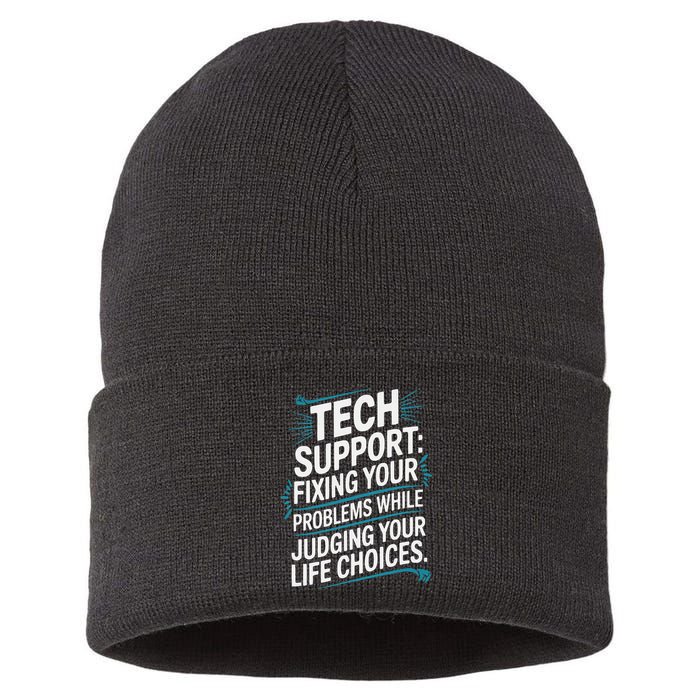 Fixing Your Problems While Judging Your Life Choices Sustainable Knit Beanie