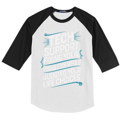 Fixing Your Problems While Judging Your Life Choices Kids Colorblock Raglan Jersey
