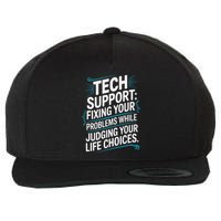 Fixing Your Problems While Judging Your Life Choices Wool Snapback Cap