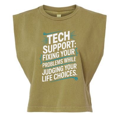 Fixing Your Problems While Judging Your Life Choices Garment-Dyed Women's Muscle Tee