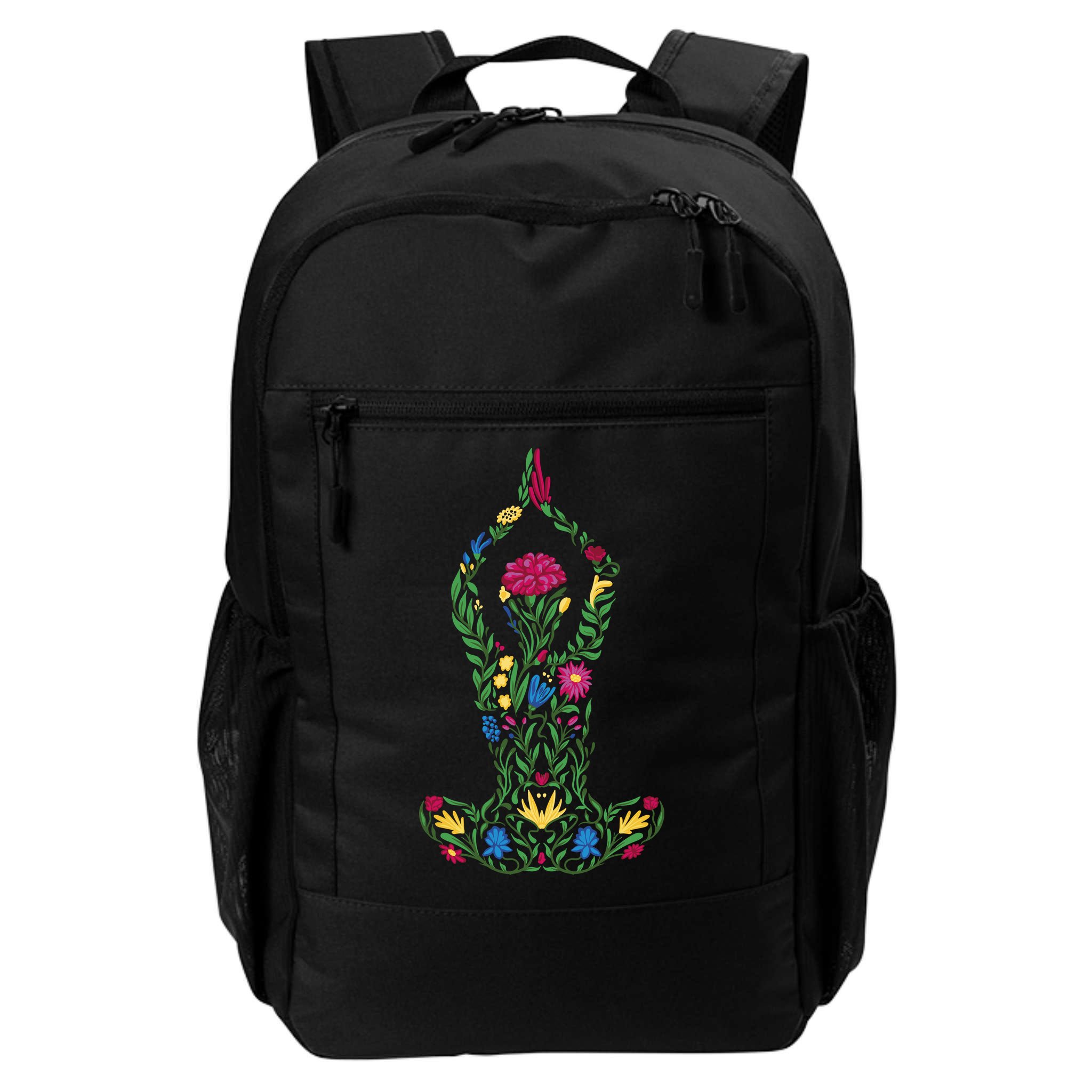 Floral Yoga Pose Backpack