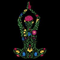 Floral Yoga Pose Backpack