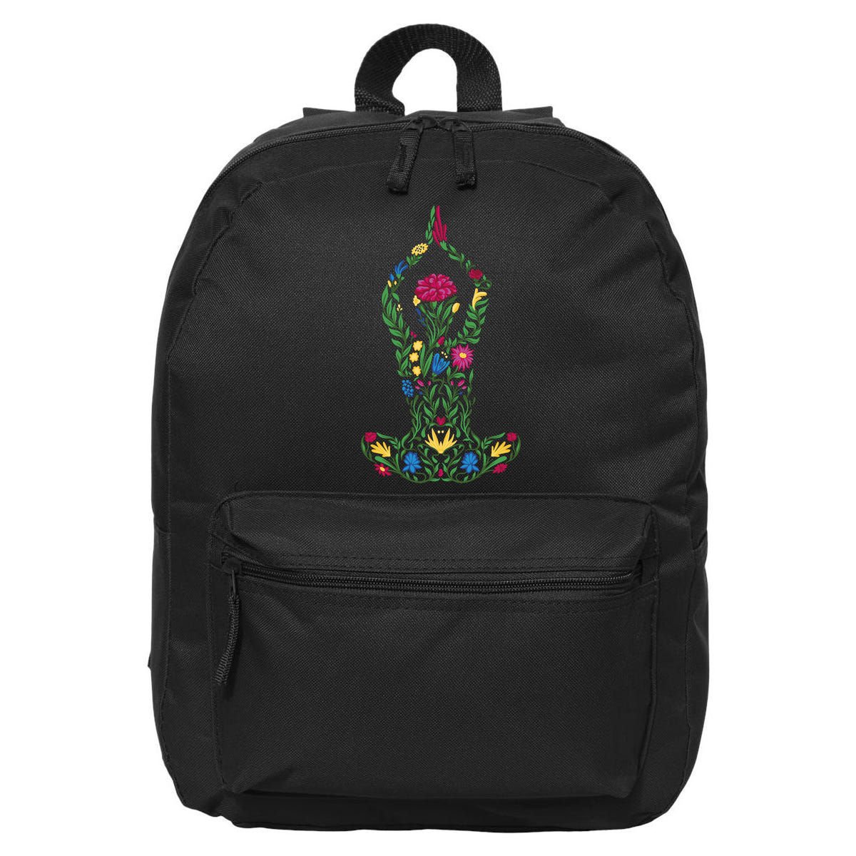 Floral Yoga Pose 16 in Basic Backpack
