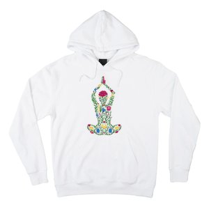 Floral Yoga Pose Hoodie