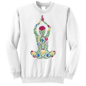 Floral Yoga Pose Sweatshirt