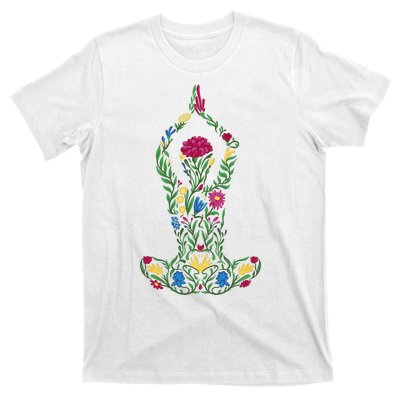 Floral Yoga Pose T-Shirt