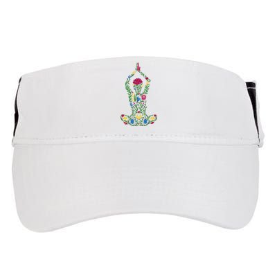 Floral Yoga Pose Adult Drive Performance Visor