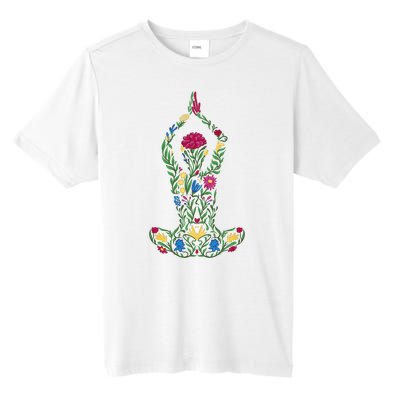 Floral Yoga Pose Tall Fusion ChromaSoft Performance T-Shirt