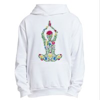 Floral Yoga Pose Urban Pullover Hoodie