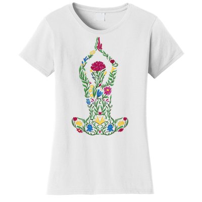 Floral Yoga Pose Women's T-Shirt