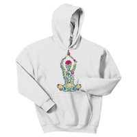 Floral Yoga Pose Kids Hoodie