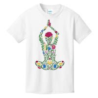 Floral Yoga Pose Kids T-Shirt