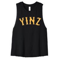 Funny Yinz Pittsburgh Pennsylvania Yinzer Souvenir Women's Racerback Cropped Tank