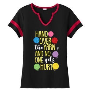 Funny Yarn Pun For Crocheting Lovers Gift Ladies Halftime Notch Neck Tee