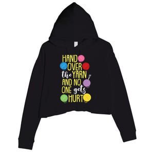 Funny Yarn Pun For Crocheting Lovers Gift Crop Fleece Hoodie