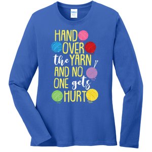 Funny Yarn Pun For Crocheting Lovers Gift Ladies Long Sleeve Shirt