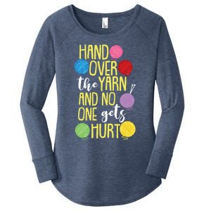 Funny Yarn Pun For Crocheting Lovers Gift Women's Perfect Tri Tunic Long Sleeve Shirt