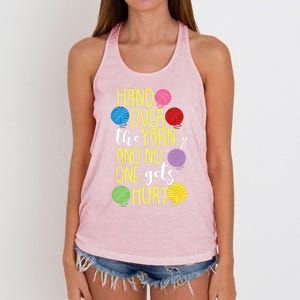 Funny Yarn Pun For Crocheting Lovers Gift Women's Knotted Racerback Tank