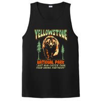 Funny Yellowstone Park Grizzly Bear Outrun Hiking Partners PosiCharge Competitor Tank