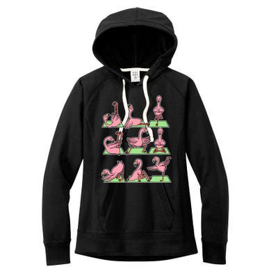 Flamingo Yoga Poses Meditation Namaste Spiritual Zen Gift Women's Fleece Hoodie