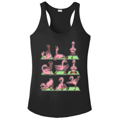 Flamingo Yoga Poses Meditation Namaste Spiritual Zen Gift Ladies PosiCharge Competitor Racerback Tank