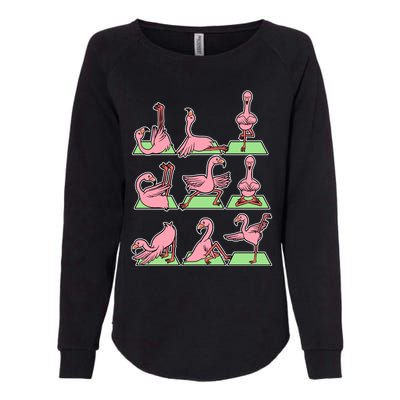 Flamingo Yoga Poses Meditation Namaste Spiritual Zen Gift Womens California Wash Sweatshirt