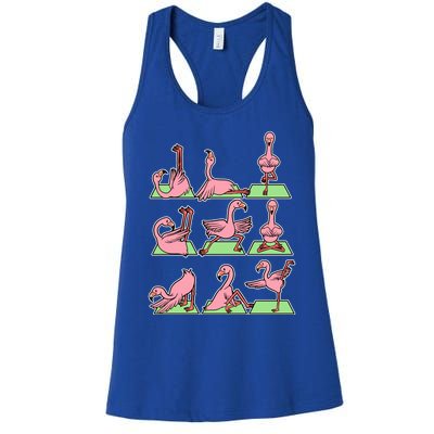 Flamingo Yoga Poses Meditation Namaste Spiritual Zen Gift Women's Racerback Tank