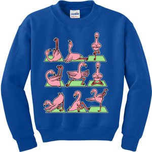 Flamingo Yoga Poses Meditation Namaste Spiritual Zen Gift Kids Sweatshirt