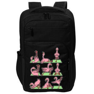 Flamingo Yoga Poses Meditation Namaste Spiritual Zen Gift Impact Tech Backpack