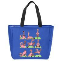 Flamingo Yoga Poses Meditation Namaste Spiritual Zen Gift Zip Tote Bag