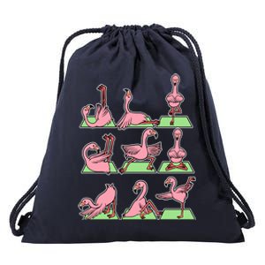 Flamingo Yoga Poses Meditation Namaste Spiritual Zen Gift Drawstring Bag