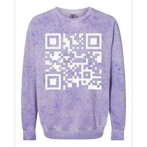 Fuck You Q R Code Outfit Matching Colorblast Crewneck Sweatshirt